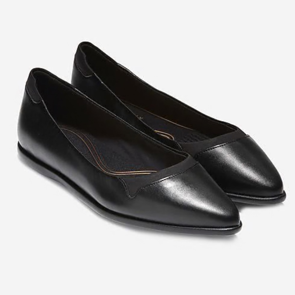 Cole Haan Grand Ambition Black Ballet Flats Shoes W17930 Women’s Size 6.5